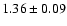 $1.36\pm0.09$