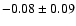 $ -0.08\pm0.09$