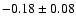 $-0.18\pm0.08$