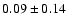 $ 0.09\pm0.14$