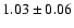 $1.03\pm0.06$