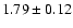 $1.79\pm0.12$