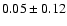 $ 0.05\pm0.12$