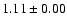$1.11\pm0.00$