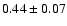 $ 0.44\pm0.07$