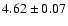 $ 4.62\pm0.07 $