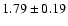 $1.79\pm0.19$