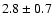 $2.8\pm0.7$
