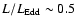 $L/L_{\rm Edd}\sim 0.5$