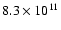 $\rm 8.3\times 10^{11}$