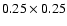 $0.25\times 0.25$