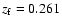 $z_{\rm f}=0.261$