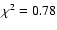 $\chi^2=0.78$