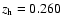 $z_{\rm h}=0.260$