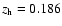 $z_{\rm h}=0.186$