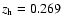 $z_{\rm h}=0.269$