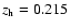$z_{\rm h}=0.215$