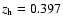 $z_{\rm h}=0.397$