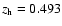 $z_{\rm h}=0.493$