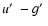 $u\hbox{$^\prime$ }-g\hbox{$^\prime$ }$