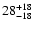 $\rm 28^{+18}_{-18}$