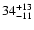 $\rm 34^{+13}_{-11}$
