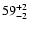 $\rm 59^{+2}_{-2}$