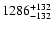 $\rm 1286^{+132}_{-132}$