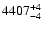 $\rm 4407^{+4}_{-4}$