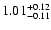 $\rm 1.01^{+0.12}_{-0.11}$