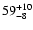 $\rm 59^{+10}_{-8}$