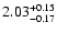 $\rm 2.03^{+0.15}_{-0.17}$