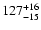 $\rm 127^{+16}_{-15}$