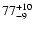 $\rm 77^{+10}_{-9}$
