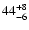 $\rm 44^{+8}_{-6}$