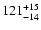 $\rm 121^{+15}_{-14}$