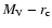 $M_{\rm V}-r_{\rm c}$