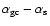 ${\alpha}_{\rm gc}-{\alpha}_{\rm s}$