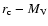 $r_{\rm c}-M_{\rm V}$