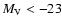$M_{\rm V} < -23$