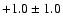 $+1.0\pm 1.0$