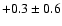 $+0.3\pm 0.6$