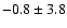 $-0.8\pm 3.8$