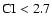 $\rm CI< 2.7$