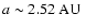 $a \sim 2.52~{\rm AU}~$