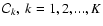 ${\cal C}_k, ~k=1,2,...,K$