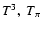 $T^3, ~T_{\pi}$
