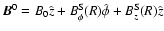 ${\vec B}^{0} =
B_0 \hat{z} + B^{\rm S}_\phi(R)\hat{\phi} +
B^{\rm S}_z(R)\hat{z}$