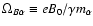 $\Omega_{B\alpha}\equiv e B_0/\gamma m_{\alpha}$