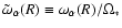 $\tilde{\omega}_\alpha(R) \equiv
\omega_\alpha(R)/\Omega_\ast$